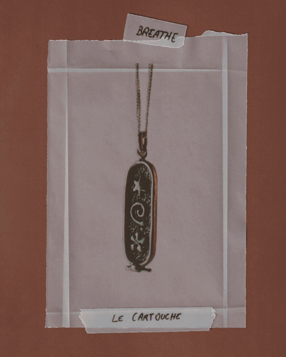 breathe - cartouche (gold-plated)
